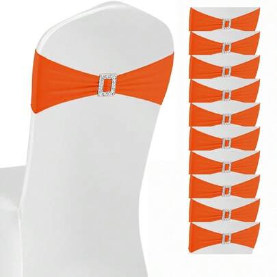 أربطة كرسي مرنة مع ربطة عنق قابلة للتعديل، أشرطة كرسي مرنة مع أدلة، ديكور كرسي مرن عالمي للأعراس والولائم والحفلات