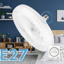 Ceiling Fan With Remote Control, Lights, 3 Colors, 3 Speeds, Timer Function, For Kitchen/Bathroom/Bedroom, Back To School Season - Trắng 02 - Xem 7