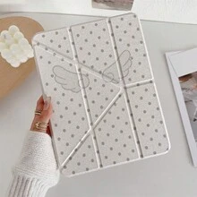 1 Pc Aesthetic Cute Angel Wings Polka Dot Print Case Compatible With Ipad 11/A16/10th/Air4/5/6/Pro 12.9/2024/2025/2020/2021/2022/2023/10.2/10.9/Mini7, Case For Galaxy Tab A8/A9 Plus/S6 Lite/S7/S9FE PLUS/S10 Plus,Case For Xiaomi 5/5pro/6/6pro/7/7pro/15s Pro,Perfect For Work, Travel,And Home Use, Foldable Tablet Case - Multicolor - View 2