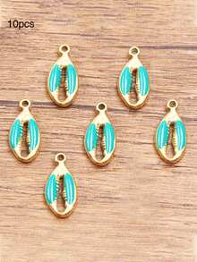 10个/20个/50个/100个随机混合3D珐琅贝壳吊坠配件，DIY项链手链耳环手工小饰品配件 - 鉗子 - 查看 31