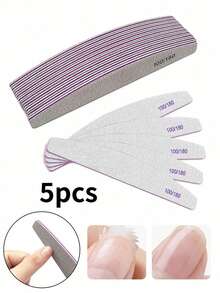 10-Pack Professional Half-Moon Nail File, 180/240 Grit, Nail Supplies, Nail Tools, Nail Art Tools, Nails, Nail Tools (For Patch Nails) - Grey - View 12