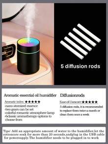 180ml Car Humidifier, Auto-Off, USB Power, Dual Mist, Ultrasonic Silent, Aroma, LED. B/W, 5 Scents. Car/Office/Bedroom/Hotel. Combo Sets. Great Gift - A - View 19