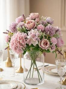 1pc/3pcs Artificial Peony, Hydrangea, Mixed Flowers, Silk Fabric, Rose Buds, Suitable For Birthday Party, Celebration, Decoration, Wedding Bouquet, Bridal Bouquet, Home Decor, Restaurant, Bedroom, Windowsill, Vase Filler, Valentine's Day Gift, New Year Decoration, Outdoor Garden, Back To School - Multicolor - View 9
