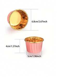 50pcs Gold Cupcake Cups Liners, Disposable Muffin Cake Cups,Grease-Proof & Heat Resistant Cupcake - Multicolor - View 11