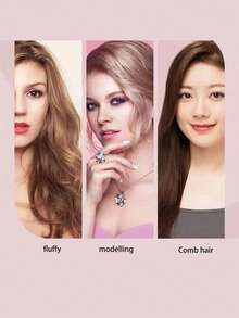 1/2pcs Pink Large Tooth Comb, Hair Curling Brush, Backcombing Volumizing Styling Tool, Air Cushion Massage Brush, Anti-Hair Loss, Suitable For All Hair Types, Long Thick Curly Natural Hair - Multicolor - View 7