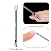 1pc Dual-Ended Cuticle Pusher, Stainless Steel Nail Cleaner Tool For Nail Care, Manicure, Nail Trimmer, Nail Technician Use - Silver - View 5