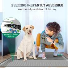 XXXL 31"X47" 6-Layer Ultra Abolsorbent Pee Pads For Dogs, Leak-Proof Carbon Dog Puppy Pads, Odor-Control & Quick Dry Dog Training Pads 40 Counts Charcoal - View 3