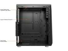 Bgears B-Vigor RGB Black Steel / Plastic / Tempered Glass ATX Mid Tower Computer Case With RGB Front Panel - View 5