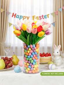 Colorful/White Artificial Tulip Flowers, Suitable For Mother's Day Gift, Desktop Decor, Wedding, Party, DIY Bouquet, Home Decor, Plastic Flowers, Decorations, Easter, Valentine's Day Wreath, Wedding Bouquet, Back To School Room Decor, School Supplies - Multicolor - View 6