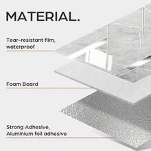 40pcs Premium 3D Marble Effect Wall Panels Sticker PVC Self-Adhesive Home Decor - như hình ảnh - Xem 3
