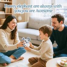 1件精美钩织小象 - 鼓舞人心的动物礼物，手工钩织玩偶，激励人心的礼物，适合送给女性、男性、朋友和同事 - 彩色 - 查看 5