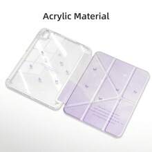 可爱Y型可折叠平板电脑保护套，带笔槽，适用于iPad Air 8 (M4) 11英寸/13英寸/2026款/第11代 (A16)/Air 11 M3 M2/Pro 11 M4 M5/第7代/第8代/第9代 10.2英寸/第10代 10.9英寸/Air 4/Air 5，防摔设计 - 紫色蝴蝶 - 查看 3