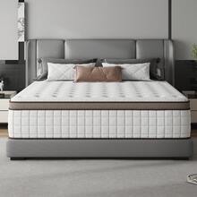 10"12"14" Queen Mattres Twin Full Queen King Size Bed Mattress In A Box, Hybrid Pocket Spring Breathable Cotton Layer Mattress For Motion Isolation & Silent Sleep, Lumbar Support & Pressure Relief, Medium Firm - 黑色 - 查看 15