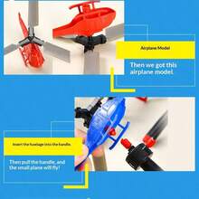 OBOVAY Đồ chơi máy bay trực thăng (1 chiếc/6 chiếc/15 chiếc), máy bay trực thăng xoay 360°, phù hợp cho bé trai và bé gái, đồ chơi số lượng lớn, quà tặng tiệc tùng, phần thưởng trong lớp học, đồ nhồi piñata, đồ nhồi túi quà, quà sinh nhật, nhiều kiểu dáng và màu sắc khác nhau [Cần lắp ráp] - Nhiều màu - Xem 4
