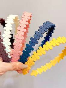 2pcs Minimalist Versatile Plastic Headbands With Teeth - Multicolor - View 2