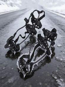 24齿防滑冰面鞋套 - 适用于泥泞湿滑的道路、户外活动、人行道、车道 - 非常适合徒步旅行、攀岩、散步、跑步和狩猎，是母亲节和感恩节的理想礼物。 - 彩色 - 查看 3