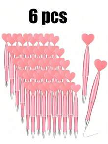 1-12支装粉色心形旋转圆珠笔，婚礼签名，适合学校办公用品，浪漫爱情书写工具，办公用品，婚礼，情人节用品，精致书写工具，返校礼物 - 愛心筆 - 查看 11