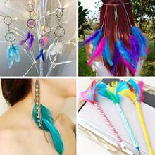 100pcs 4-6 Inch Vibrant Artificial Feathers, Suitable For Decorative Materials And Creative Art Projects - Royal Blue-05 - View 8