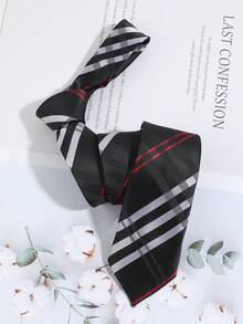 1 chiếc cà vạt nam thời trang tối giản kẻ sọc, phù hợp để mặc hàng ngày, đi làm, dự tiệc và các buổi liên hoan. - Nhiều màu - Xem 8