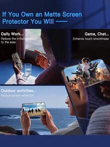 2pcs Matte Anti-Spy Screen Protector Film Compatible With IPhone 17/16/15/14/13/12/11/17 Pro Max/17 Pro/16 Pro Max/17e/Air/16e/Plus/Mini/X/XR/XS Max. Ceramic Soft Film, Anti-Fingerprint, Anti-Scratch, Easy Installation, Matte Anti-Spy Screen Protector. - Black - View 7