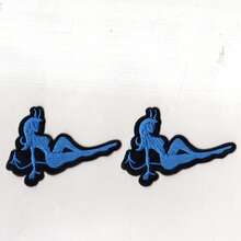 2pcs Multicolor Devil Woman Sewing/Iron-On Embroidered Patch - Ironing Style - View 3