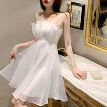 Women Midi Dresses - 粉紅色 [無彈性] - 查看 2