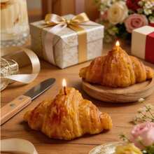 Nến thơm hình bánh sừng bò, thiết kế sáng tạo, quà tặng sinh nhật hoặc quà lưu niệm. - nhiều màu - Xem 8