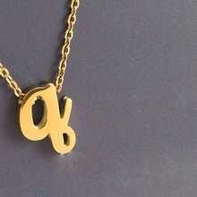 1pc Minimalist Stainless Steel 26 Initial Letter Necklace Pendant, Suitable For Commuting And Daily Wear - Yellow Gold - View 17