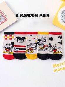 Disney 10/5 双装迪士尼儿童夏季网眼袜可爱公主中筒卡通透气男女童校袜 - 彩色 - 查看 13