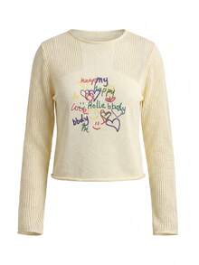 Áo khoác dệt kim ngắn gợi cảm dành cho nữ, thiết kế khoét hình trái tim, tay dài, mỏng nhẹ. - Màu be - Xem 6