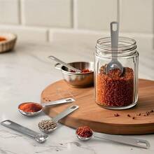6PCS Spoon Set, Dry And Wet Ingredient Measuring Spoon, With Metric And Imperial Scales, Stackable Kitchen Tool Set, Suitable For Liquids, Solids, And Powders, With Portable Hooks - Baking Accessories, Cooking Accessories, Kitchen Small Tools - Multicolor - View 5