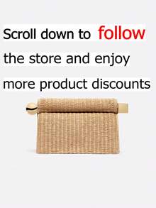 Chiếc túi xách dự tiệc màu trơn đơn giản nhưng thanh lịch này có thiết kế khóa cài, toát lên vẻ sang trọng. Đây là một chiếc túi xách dự tiệc thời trang dành cho nữ, có thể đựng những vật dụng cần thiết hàng ngày như son môi, chìa khóa và mỹ phẩm. Nó cũng là một món quà tuyệt vời dành cho bạn bè và người thân. - Màu Khaki - Xem 2