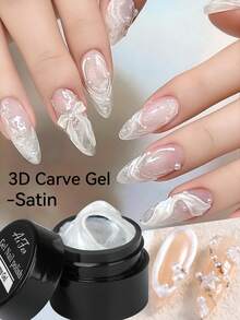 AiFer 1瓶8毫升3D美甲雕刻胶，亮白色透明固体雕刻胶，适用于美甲艺术设计和制作 - 彩色 - 查看 3