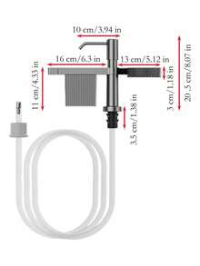 多功能水槽收纳架：皂液器、刀架和洗碗刷套装，适用于厨房台面 - 灰色 - 查看 7