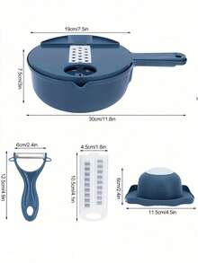 Máy thái rau củ đa năng, máy bào thái lát thủ công với 6 lưỡi dao, máy cắt trái cây và rau củ, máy chế biến thực phẩm, dụng cụ nhà bếp thiết yếu. - Nhiều màu - Xem 12