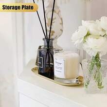 1/4 - Piece Gold Stainless Steel Multi - Purpose Tray. For Jewelry Storage & Food Serving, Ideal For Family Meals & Home Decoration - Gold - View 9