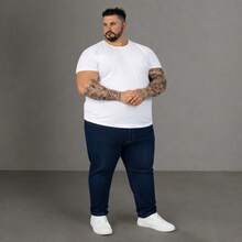 EVOLUTION PLAY Men's Plus Size Jeans 48 To 58 Lycra Slim XXG - 暗黑經典 - 查看 6