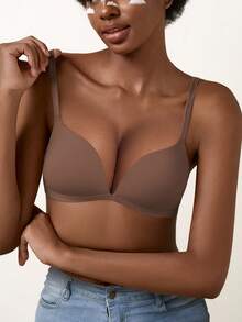 Women's Push-Up Bra - All-Day Support, Lift, Seamless Fit - Mocha Brown - View 6