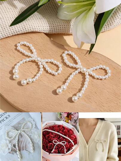 20 chiếc nơ ngọc trai giả, dây ngọc trai trang trí tiệc, phụ kiện trang trí bó hoa, cắm hoa hồng, phụ kiện, nơ trang trí, ngọc trai đóng gói hoa và trang trí bánh. Thích hợp cho sinh nhật, kỷ niệm, đám cưới, tiệc lễ hội, cũng như hoa tươi, nơ ngọc trai trang trí bánh kem, tự làm đồ trang trí bao bì.