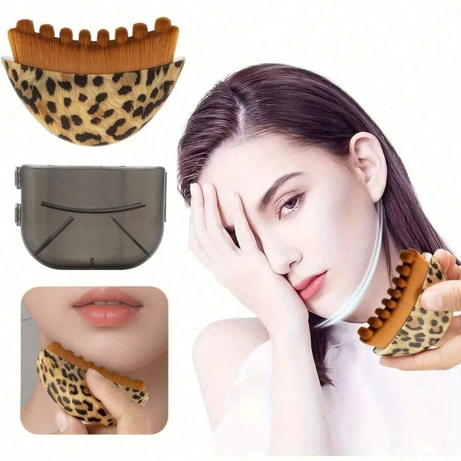 Luxury Large Body Brush For Face & Lymphatic Drainage – Premium Women's Day Gift, Fashion Cleaning Tool For Daily Spa & Party Glam - Brown - View 1