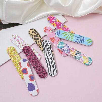 10Pcs Perfect Party Favor Nail File Set – Adorable Mini Buffers, Ideal For Weddings, Birthdays And Holiday Gifting. These Practical Nail Files Serve As Essential Household Items And Professional Manicure Tools, With The Cute Mini Design Making Them Perfect For Gifting On Various Occasions, While Also Functioning As Handy Nail Care Tools For Daily Use.