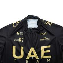 UCI BORA 1 áo đạp xe ôm sát, co giãn cao, tay ngắn, thoáng khí của UAE - màu đen - Xem 4