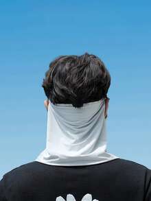 男士冰丝防晒面罩，一体式颈部防护，透气网眼设计，UPF50+紫外线防护，户外驾驶防晒围巾，专为男士运动场景设计，面罩采用蜂窝状通风孔，确保呼吸顺畅，不闷汗，一体式颈部结构覆盖面部和颈后，提供全面防晒保护，适合节日、假期等场合。 - 透氣網 - 查看 2