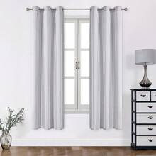 1pc Hollow Star Sheer Curtain, Polyester Lace Double-Layer Blackout Curtain For Living Room Bedroom, Cute Style - 白色 - 查看 35