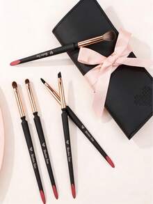 Bộ 5 cọ trang điểm sợi tổng hợp, bộ cọ tán phấn mắt di động, dụng cụ trang điểm - Nhiều màu - Xem 5