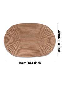 Bộ 1/4/6 tấm lót bàn hình bầu dục dệt, kiểu Bohemian, tối giản và thời trang, lót máy pha cà phê, đế lót ly chống trượt chịu nhiệt, thích hợp cho đám cưới, tiệc tùng, ngày lễ, dã ngoại, tiệc sinh nhật. - Nhiều màu - Xem 4