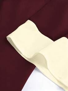 三件套优雅纯色中东长袖开襟长袍+无袖长袍+配套头巾，长袍三件套含头巾，阿拉伯春季服饰 - 紅色 - 查看 5