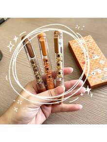 多种颜色和款式的伸缩圆珠笔，高品质创意文具，适合学生使用，黑色墨水圆珠笔，办公签名用品，适合作为礼物送给学生、家人、朋友和同事，学校考试用品，也适合情人节、生日、聚会和返校季使用。 - 彩色 - 查看 12
