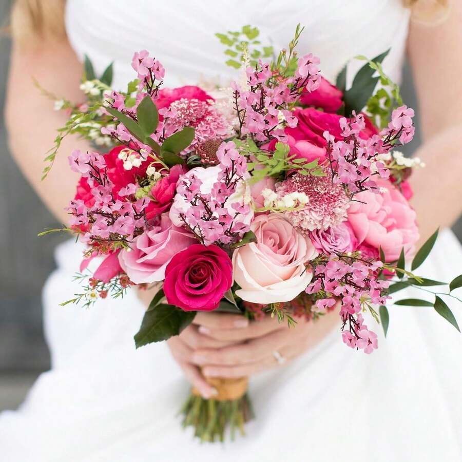 3支装仿真满天星花束，适用于婚礼、家居、餐厅、卧室、花瓶装饰、节日生日派对用品、婚礼场景布置、鲜花、情人节礼物、新年DIY材料 - 粉色 - 查看 1