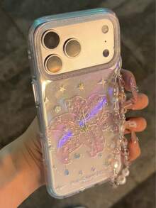 优雅简约星形、蝴蝶结和翅膀设计手机壳，兼容 17 Pro Max、15 新款、14、16、13、15 Pro、14 Pro，防摔 - 無色 - 查看 6